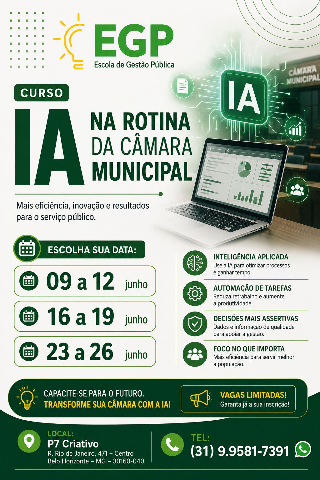 Curso IA na Rotina da Câmara Municipal — Junho