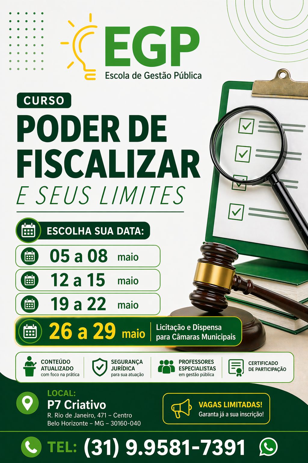 Curso Poder de Fiscalizar e Seus Limites — Maio